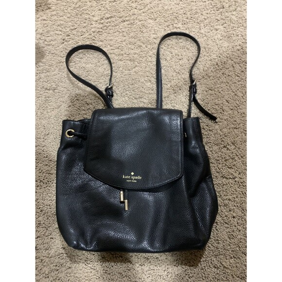 Kate Spade new york WKR00327 Flap Backpack Black Pebble leather main image 8
